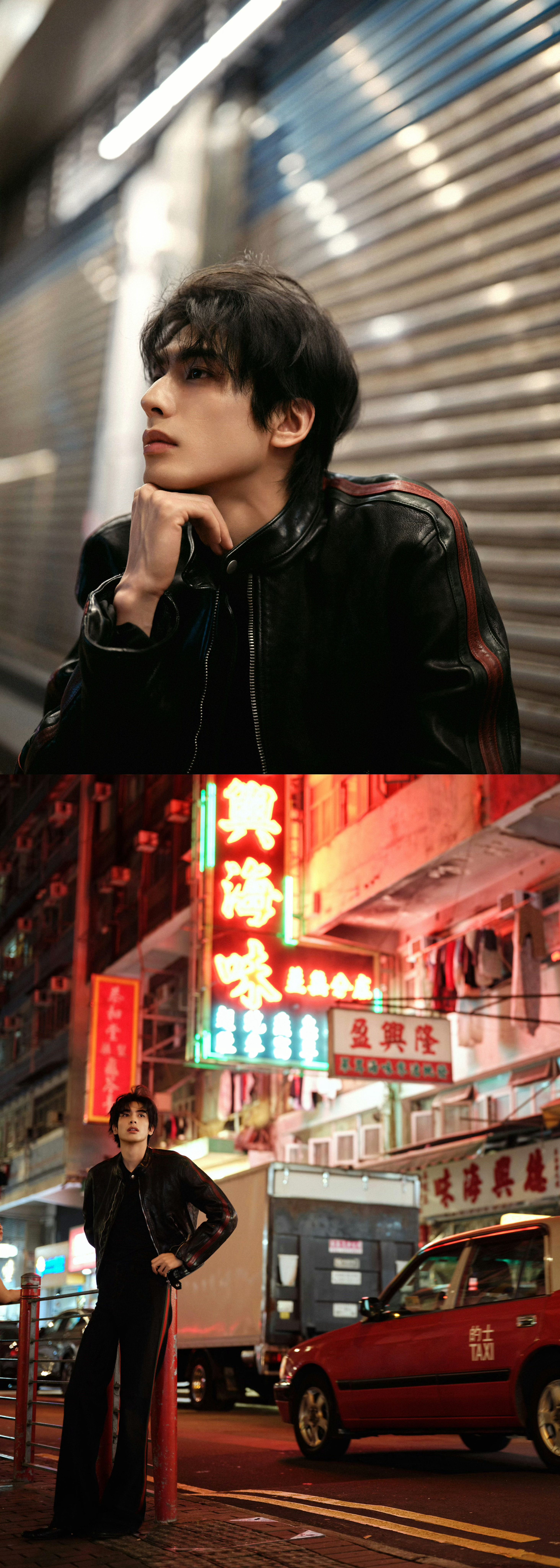 宋威龙香港Gucci活动出图 宋威龙香港Gucci活动出图，皮衣战神太带感了，逆