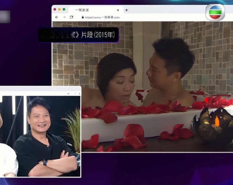汤盈盈拒看钱嘉乐吻戏，钱嘉乐提起老婆旧电影

钱嘉乐婚后还和黄智雯拍过这么缠绵的