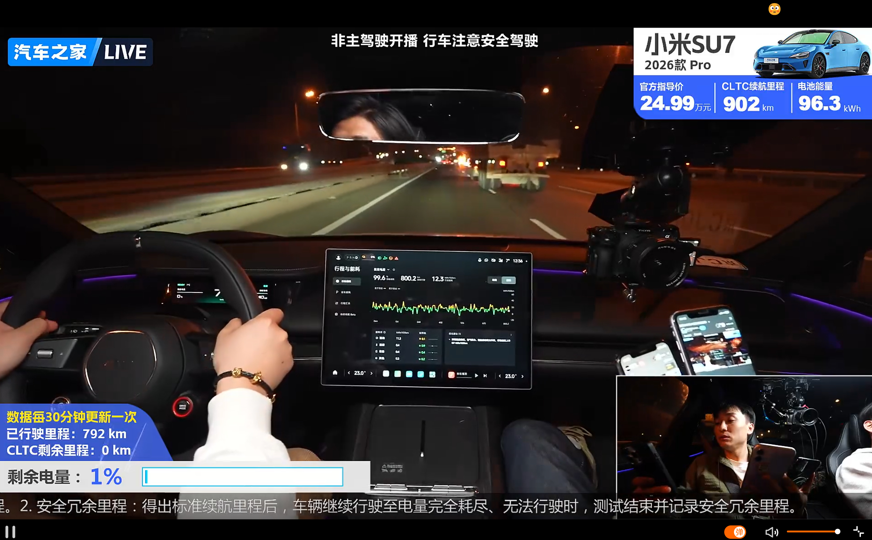 新一代SU7 已经开了813公里了，792公里的时候就剩1%了，等于最后1%跑了