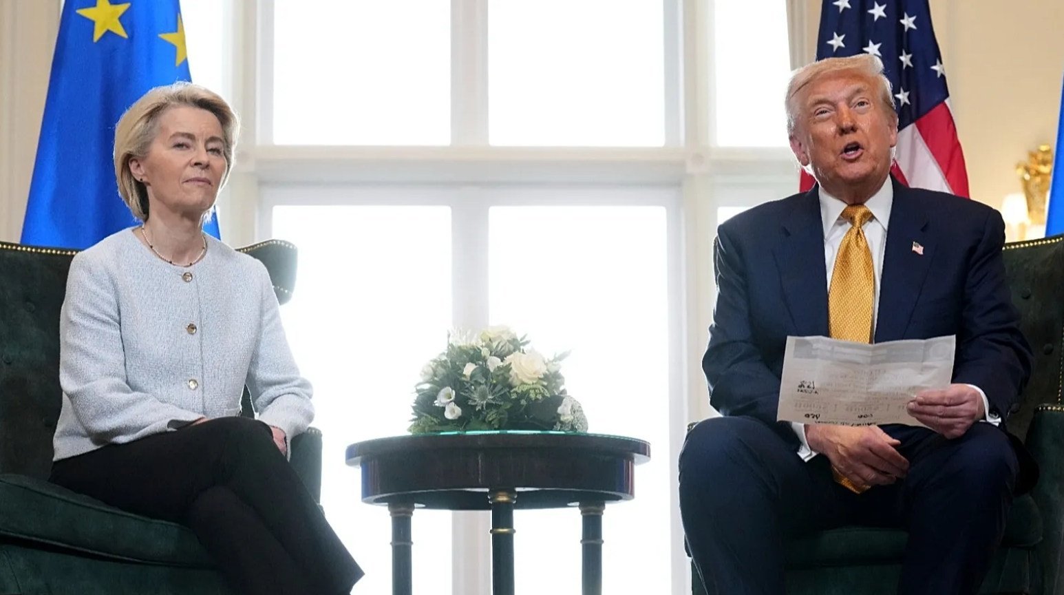 #欧盟放话绝不接受关税上调##欧盟要求美国上调关税做出全面说明#【欧盟：绝不接受