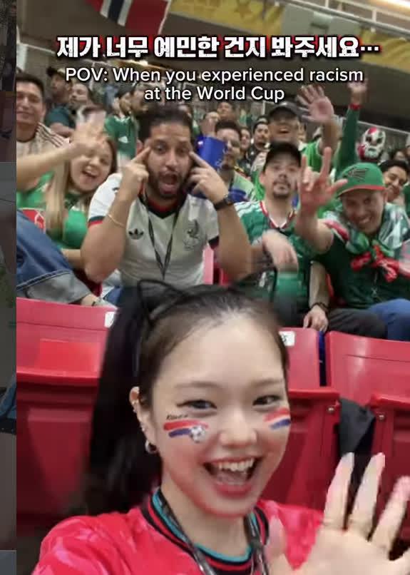 世界杯对韩国博主做“眯眯眼”歧视动作的墨西哥球迷，是一协会的主席，已被紧急撤职。