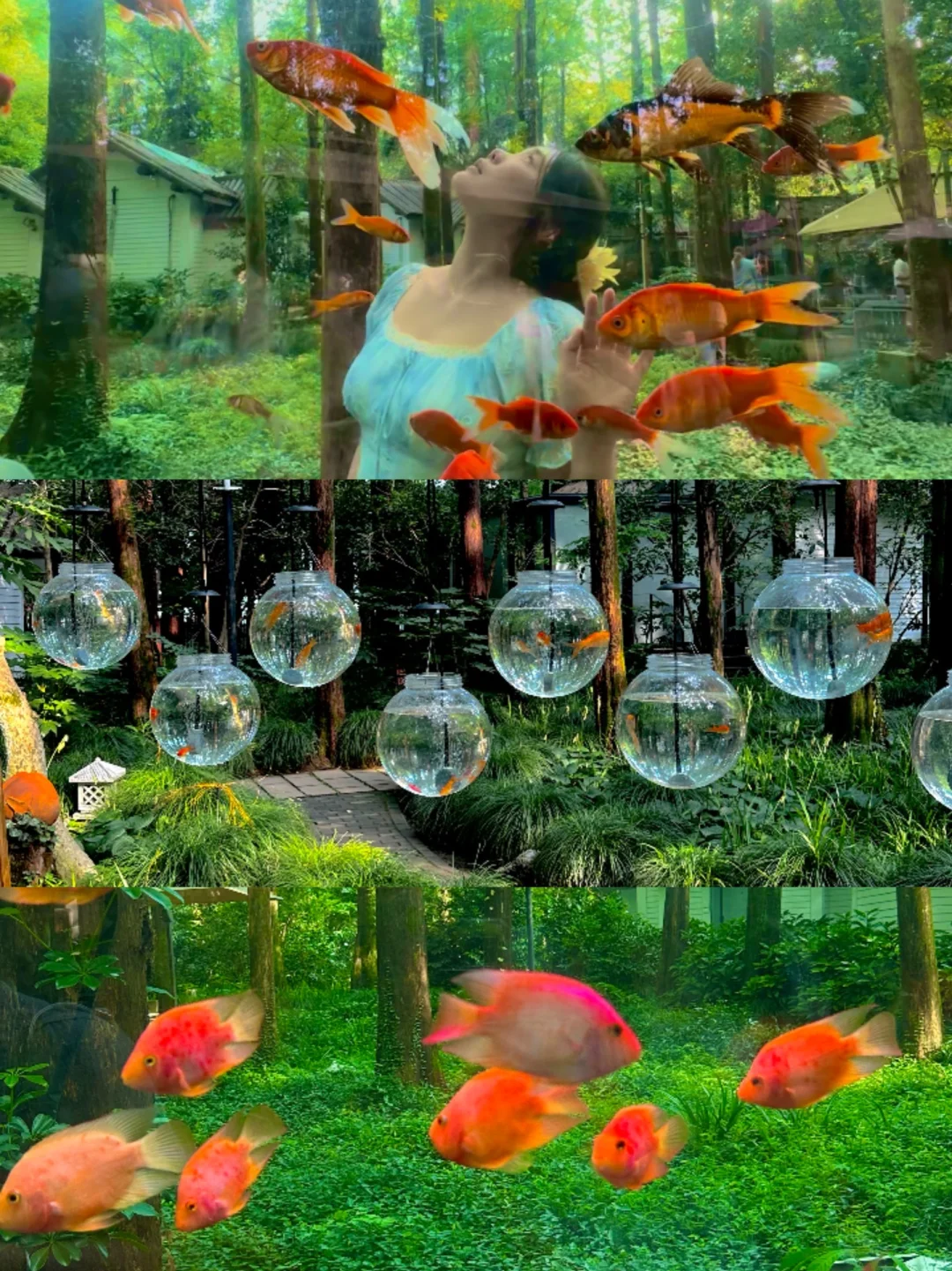 杭州西湖边梦核金鱼！live图美到哭🤣