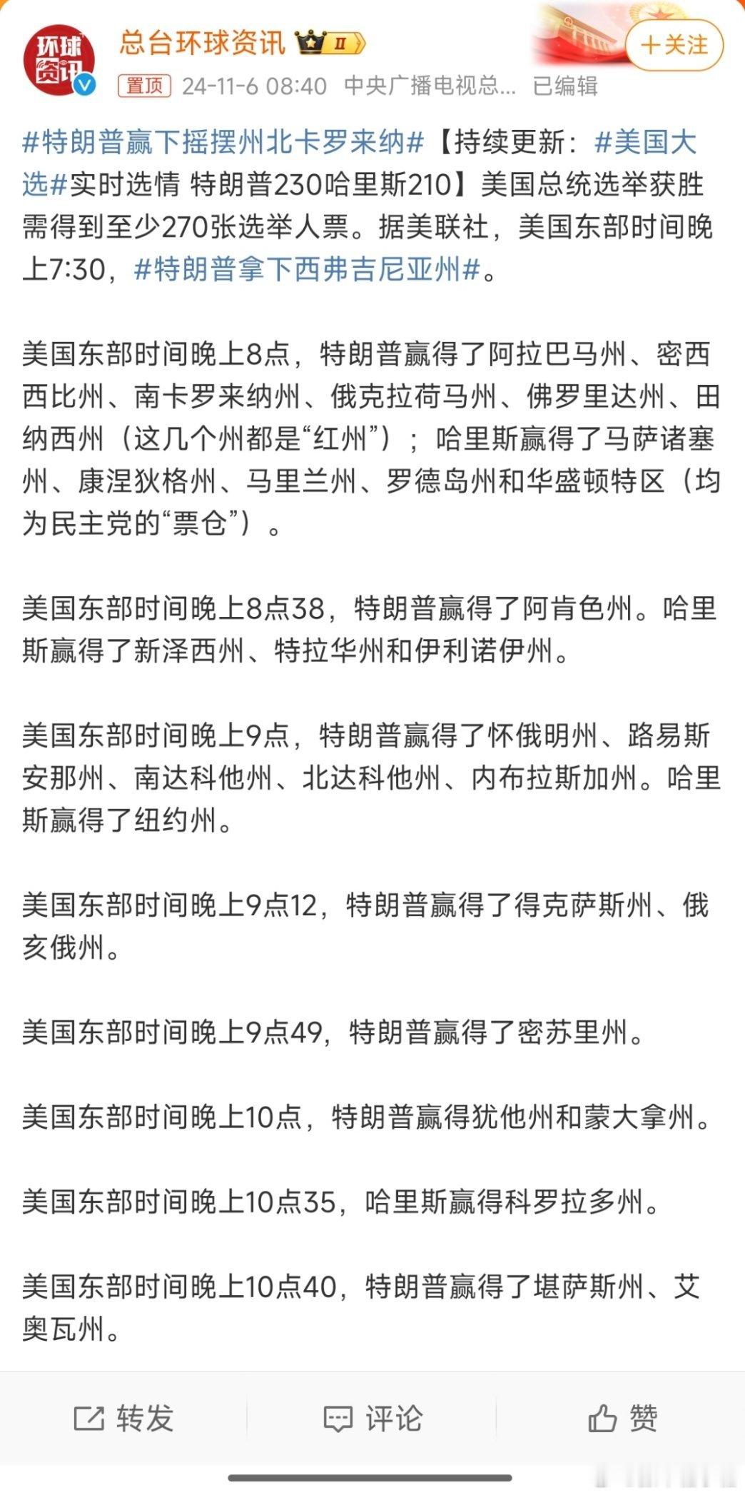 #美国大选#感觉大家都看好川普[笑cry][笑cry] ​​​