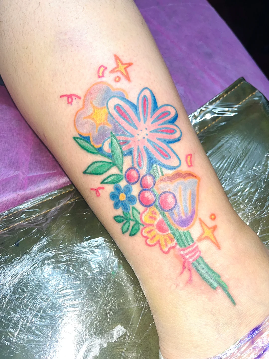 疤痕遮盖｜彩色花束💐