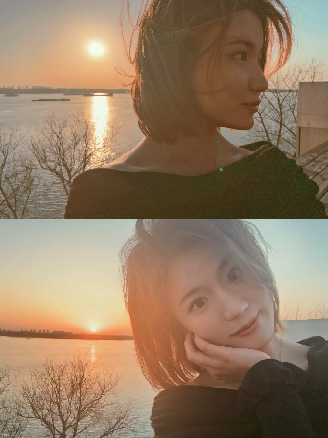 芜湖滨江公园的日落时分～