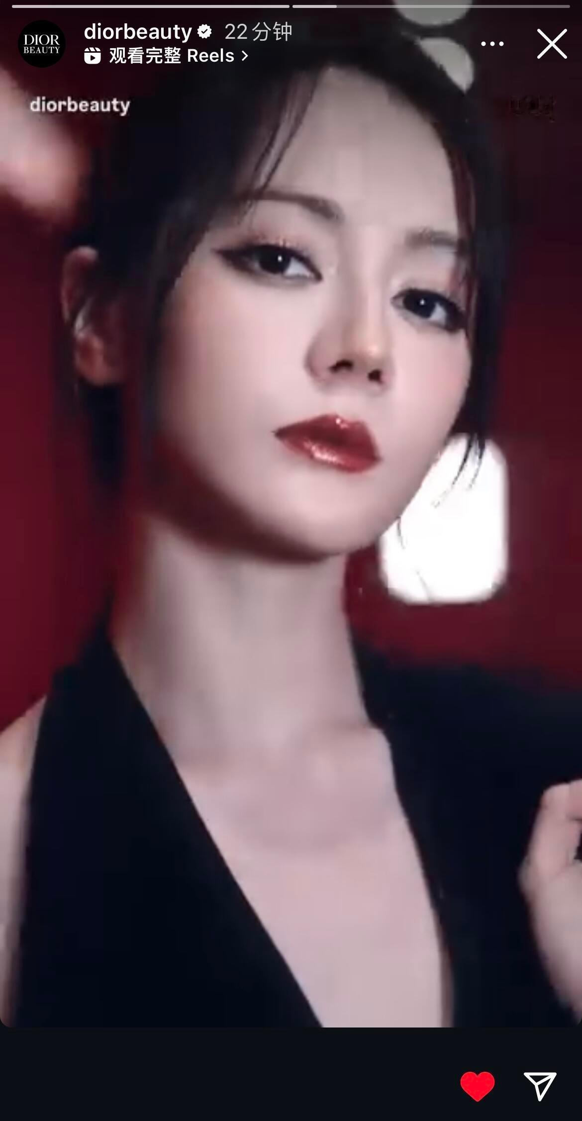 迪丽热巴[超话]  diorbeauty ins和tiktok更新迪奥全球品牌大