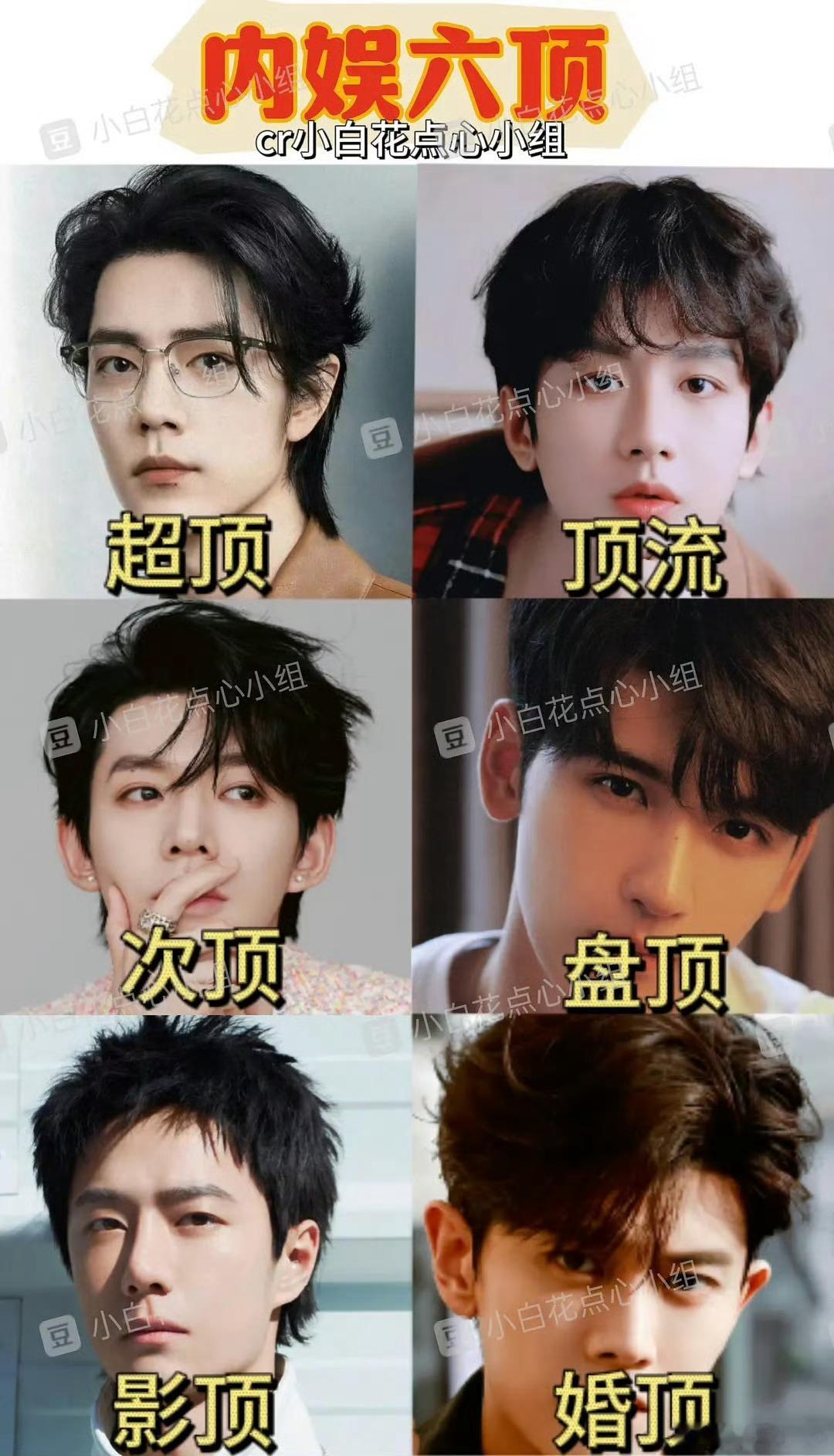 新出炉的顶流们肖战超顶 成毅顶流 邓为次顶 黄俊捷盘顶（啥意思？）王一博影顶 任