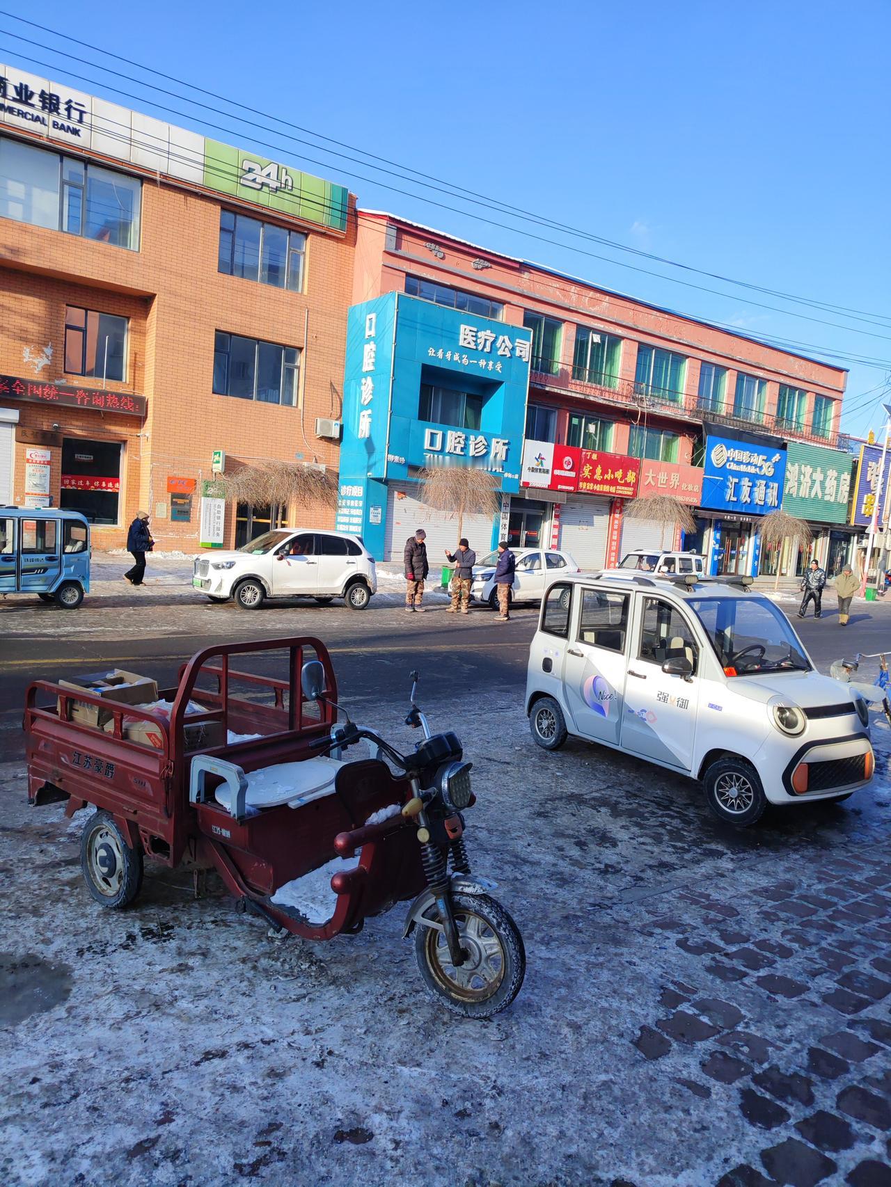 我们东北现在也有电动车了，这就说明我的我们的日子好了，南方的电动车都跑到北方来了