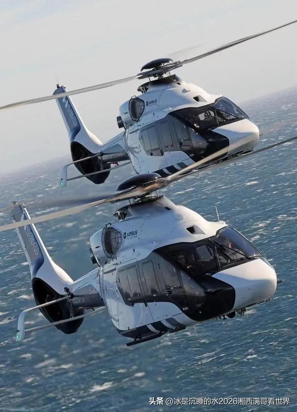 法国新一代的6吨级的H160直升机颜值真不错，看起来赏心悦目的。
H160直升机