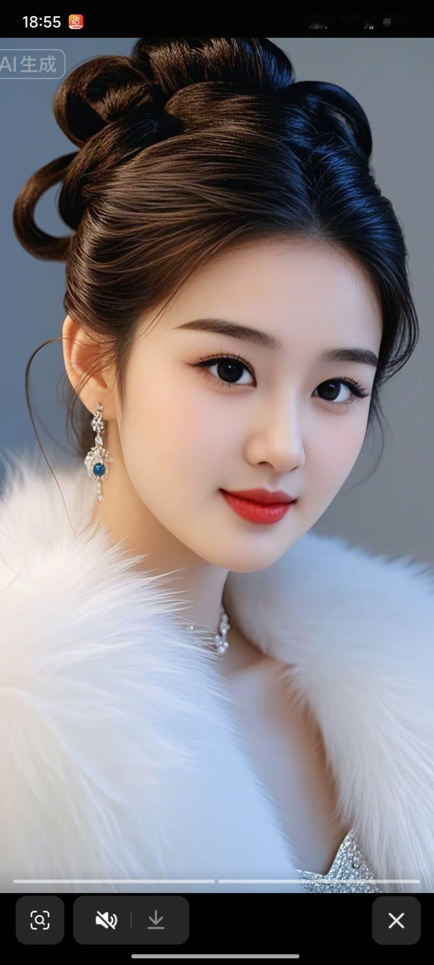 优雅发髻搭配奢华耳饰，尽显高贵气质！