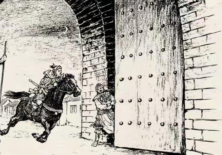 这位慌慌张张骑赤兔马出城的人是谁？
此人本是吕布的八健将之一，因违反了吕布的禁酒