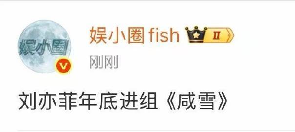 网传刘亦菲年底进组曝刘亦菲年底将出演咸雪 ​网传刘亦菲年底进组《咸雪》~ ​​​