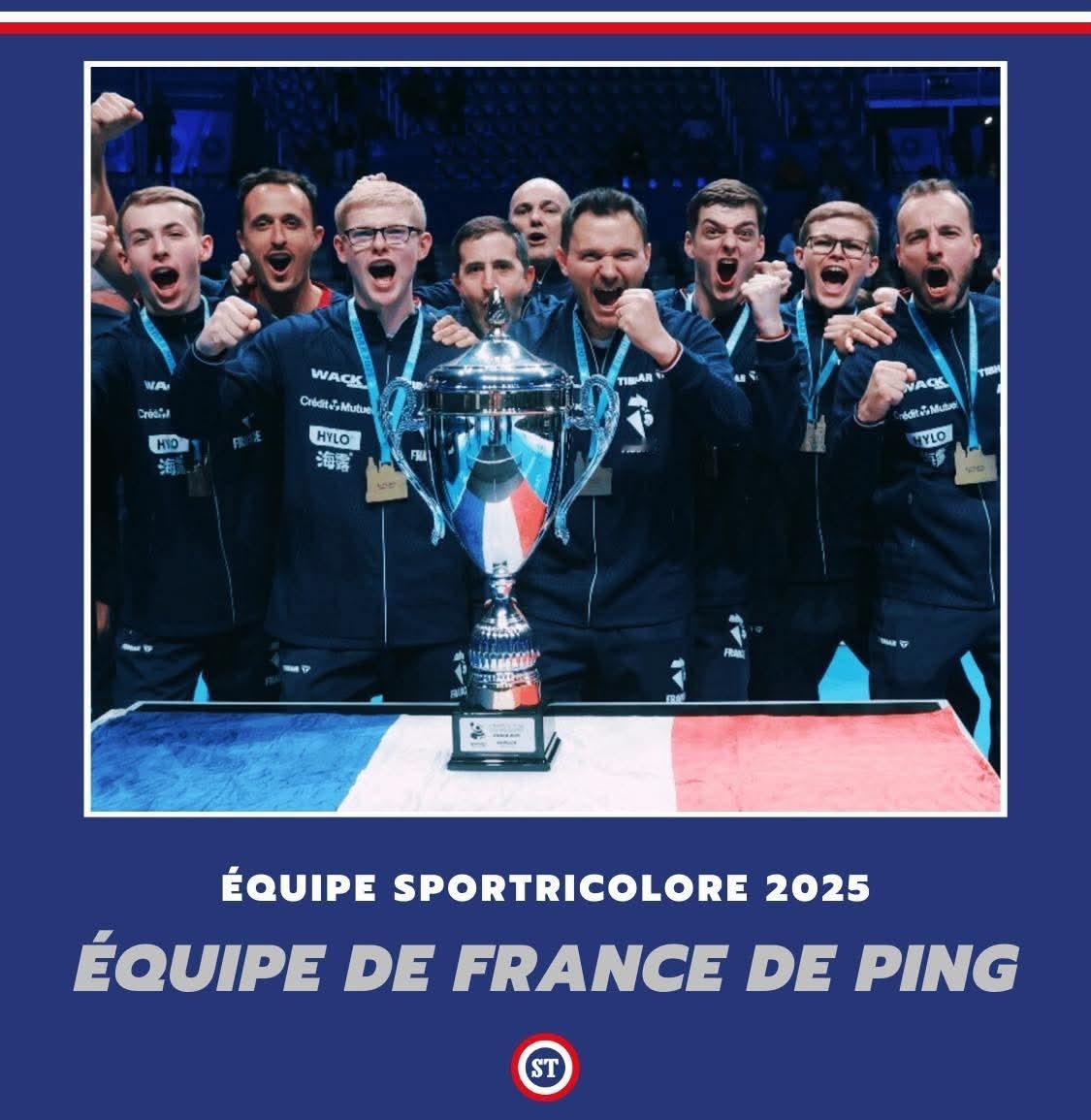 凭借欧洲团体锦标赛上的出色表现，法国乒乓球队被Sportricolore评选为2