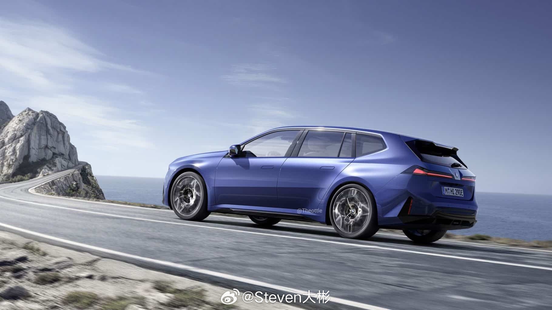 BMW i3 Touring的渲染图。宝马集团在昨天新世代BMW i3的首发式上