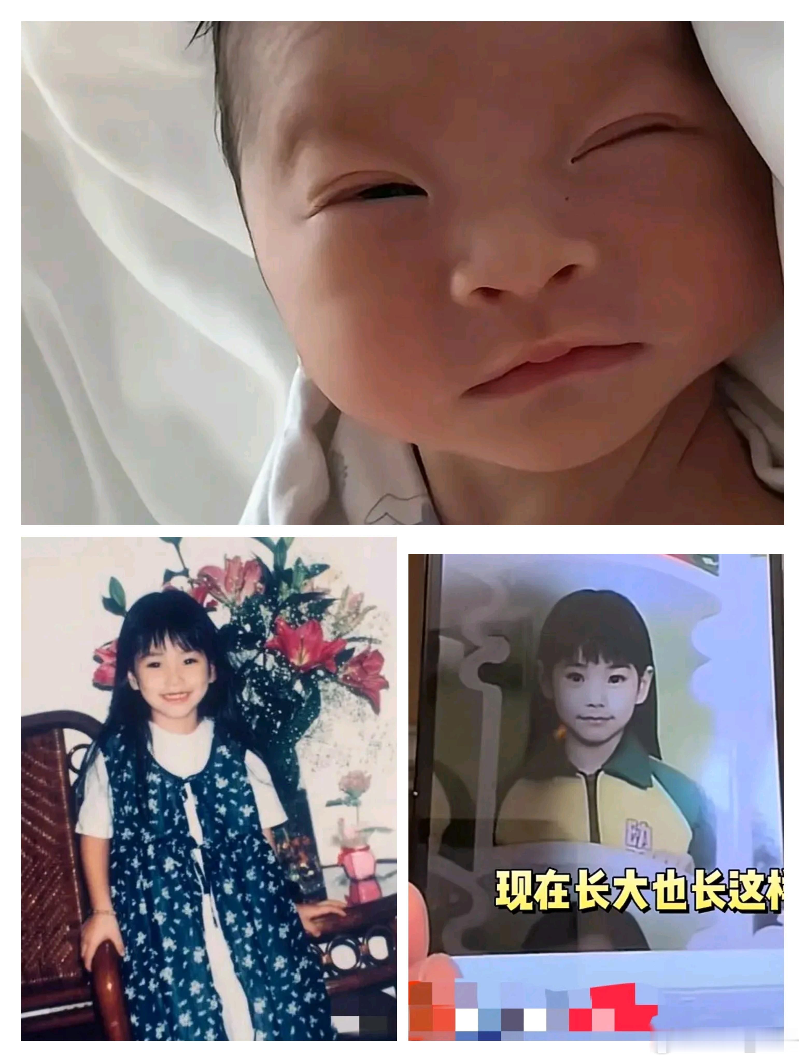 马筱梅晒新生儿子正脸照马筱梅又晒儿子正面照了！天呐，汪宝儿太像妈妈了吧！大眼睛双