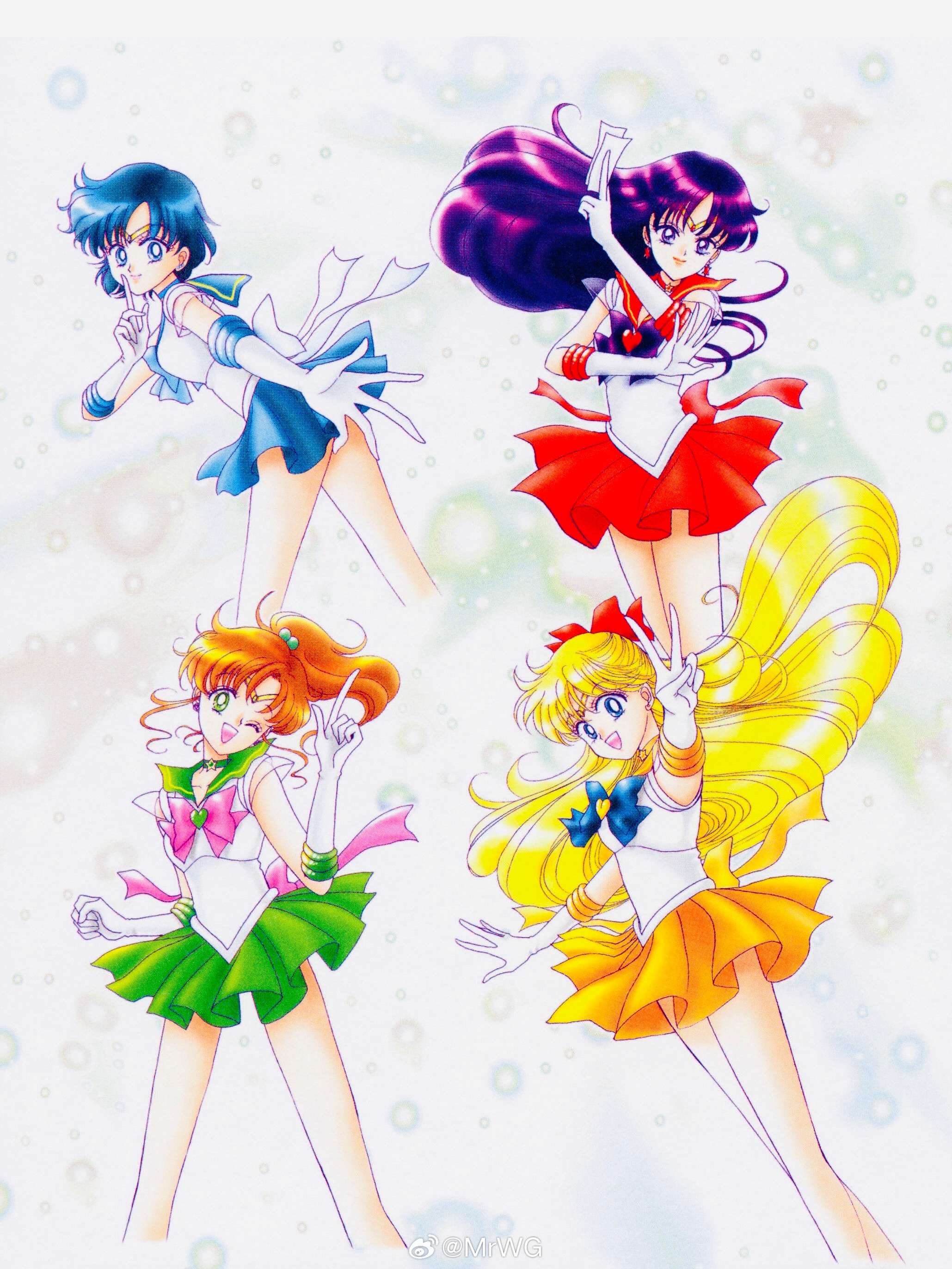 美少女战士海报 武内直子的原画YYDS，好美✨——内四合影：亚美/水手水星🩵+