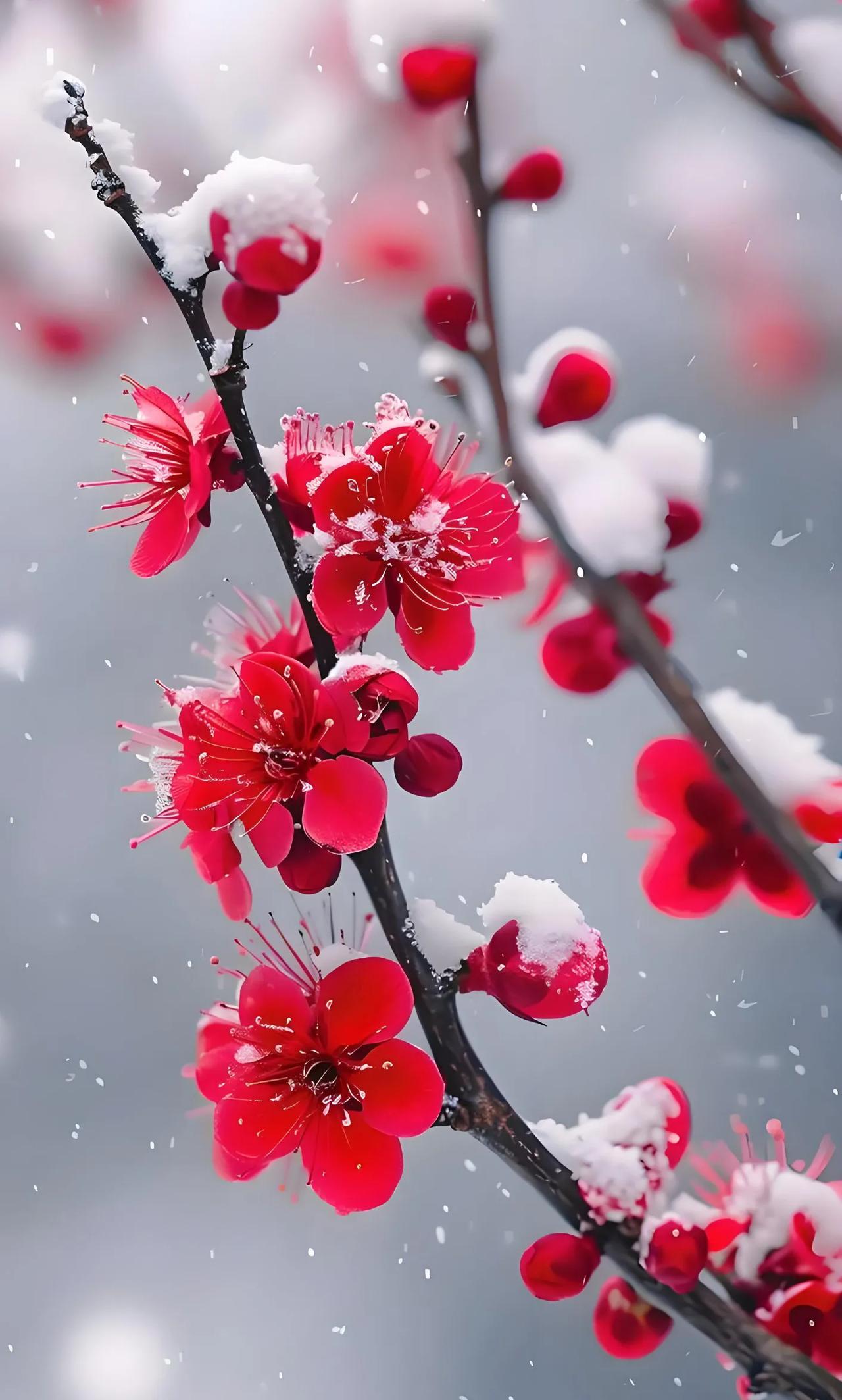 感梅
梅花抱冷香，天地有行藏。  
雪后春初动，梦随风远飏。