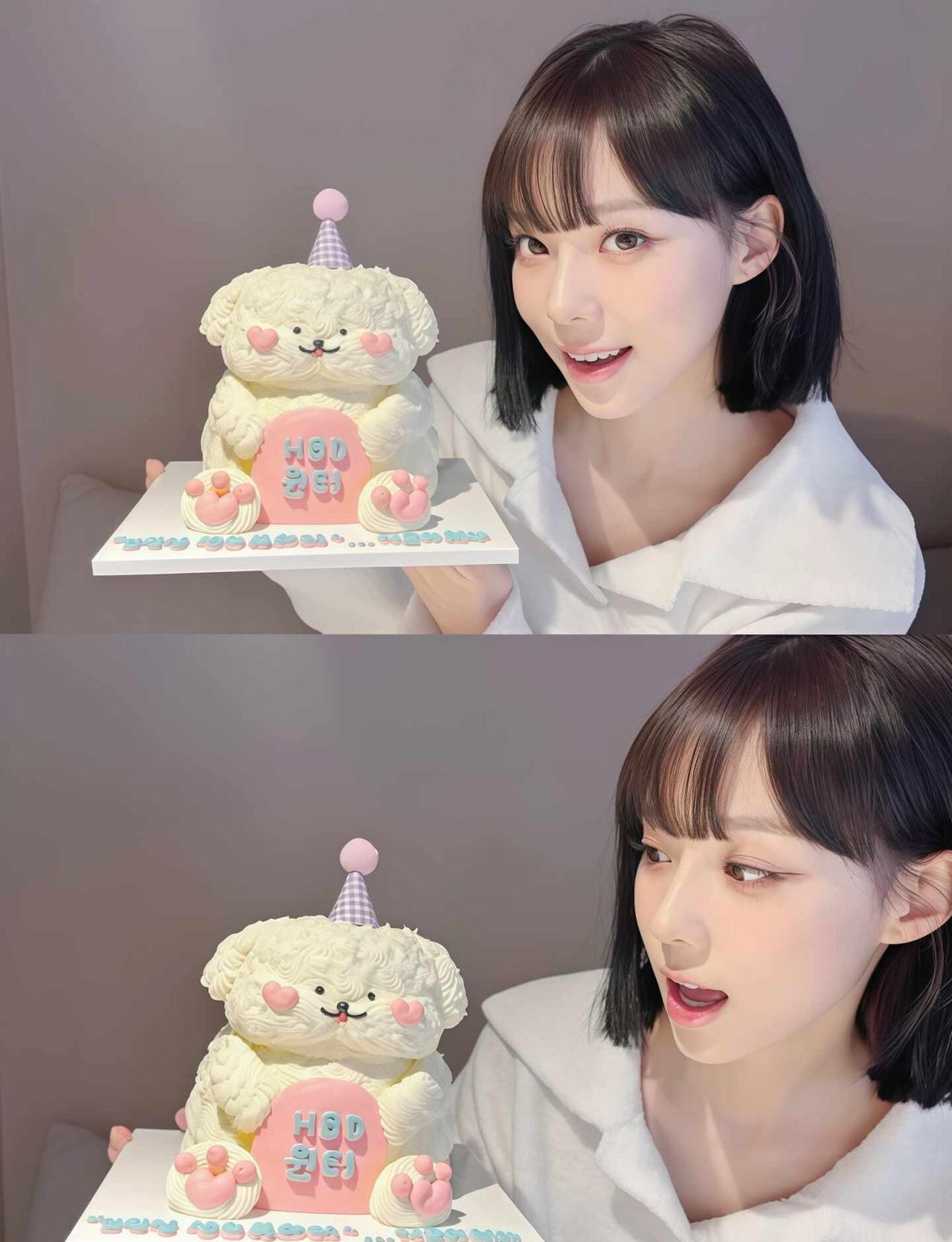 她留短发 淡的妆 身上茉莉花的香