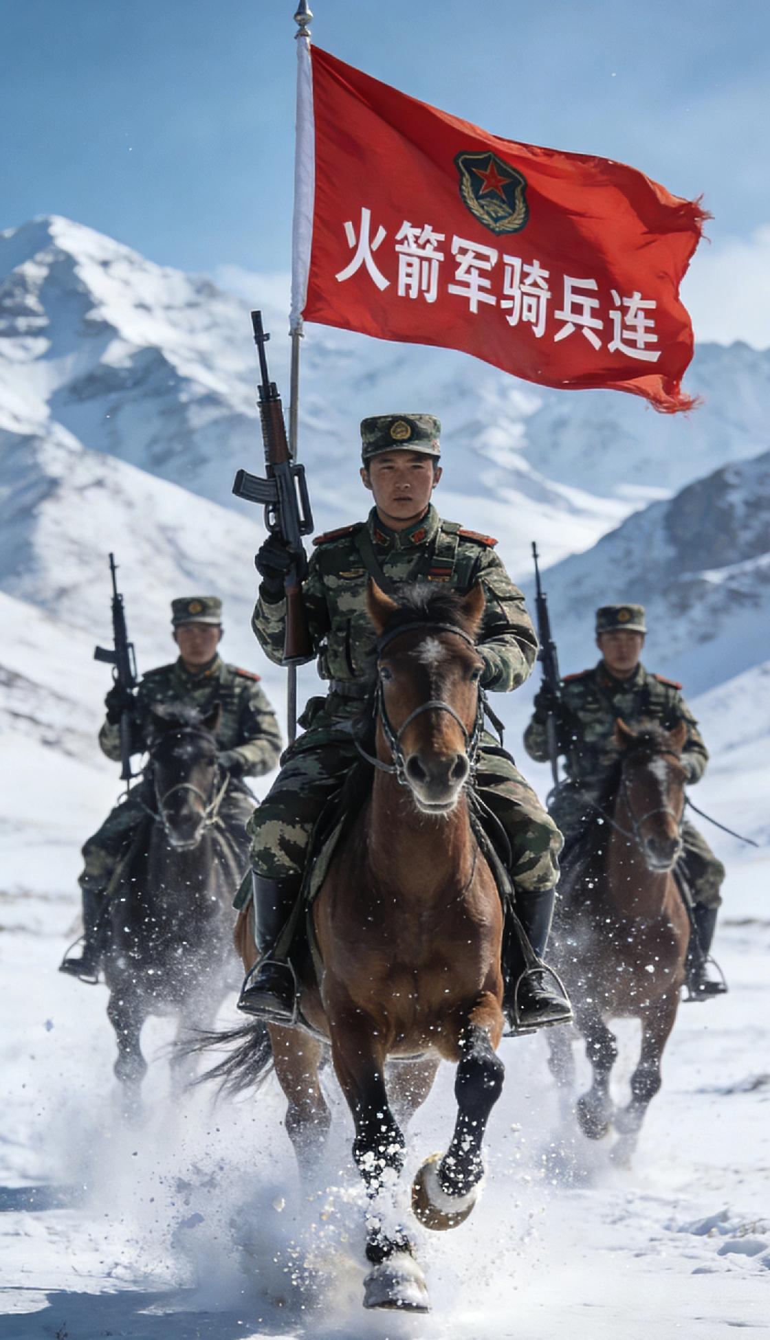 火箭军骑兵连跃马扬鞭送祝福：雪域铁骑的新春坚守
 
在海拔超3000米的雪域高原