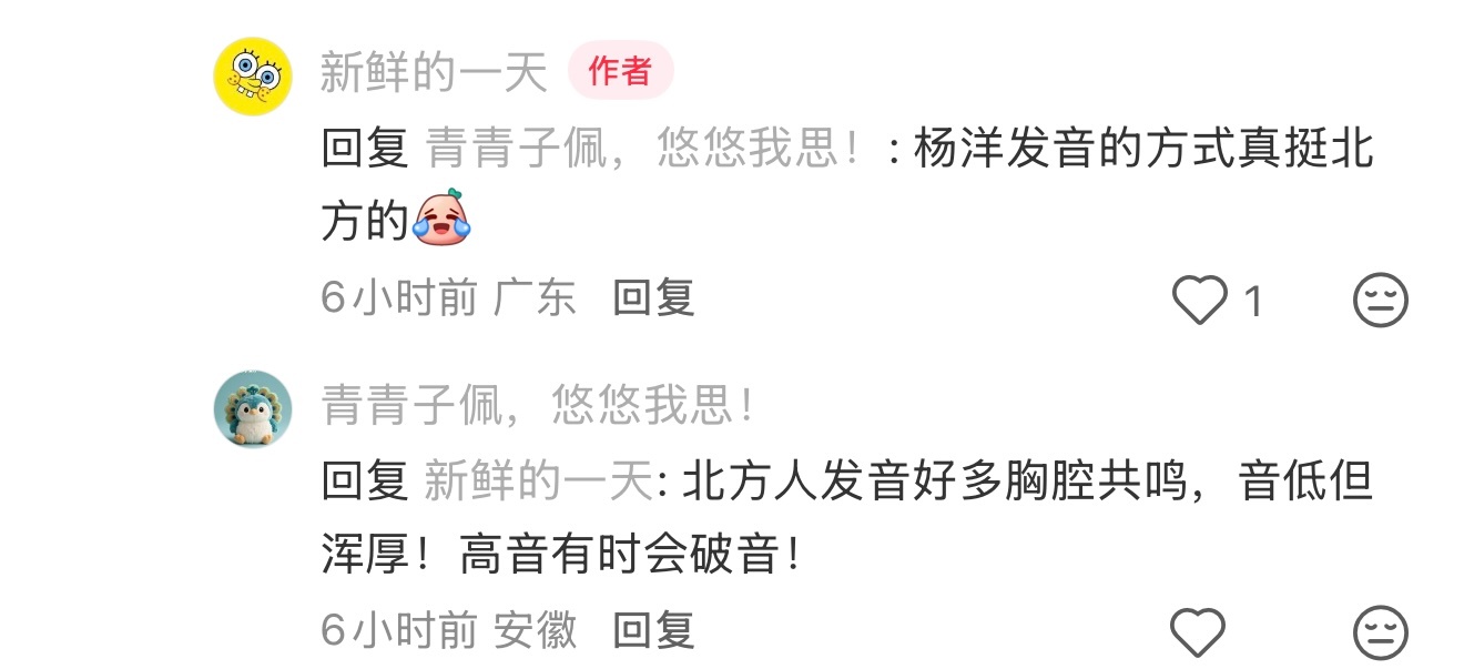 大白嗓不会懂（但是这就算发音方式北方了吗、是比一般的南方演员声音打得更开