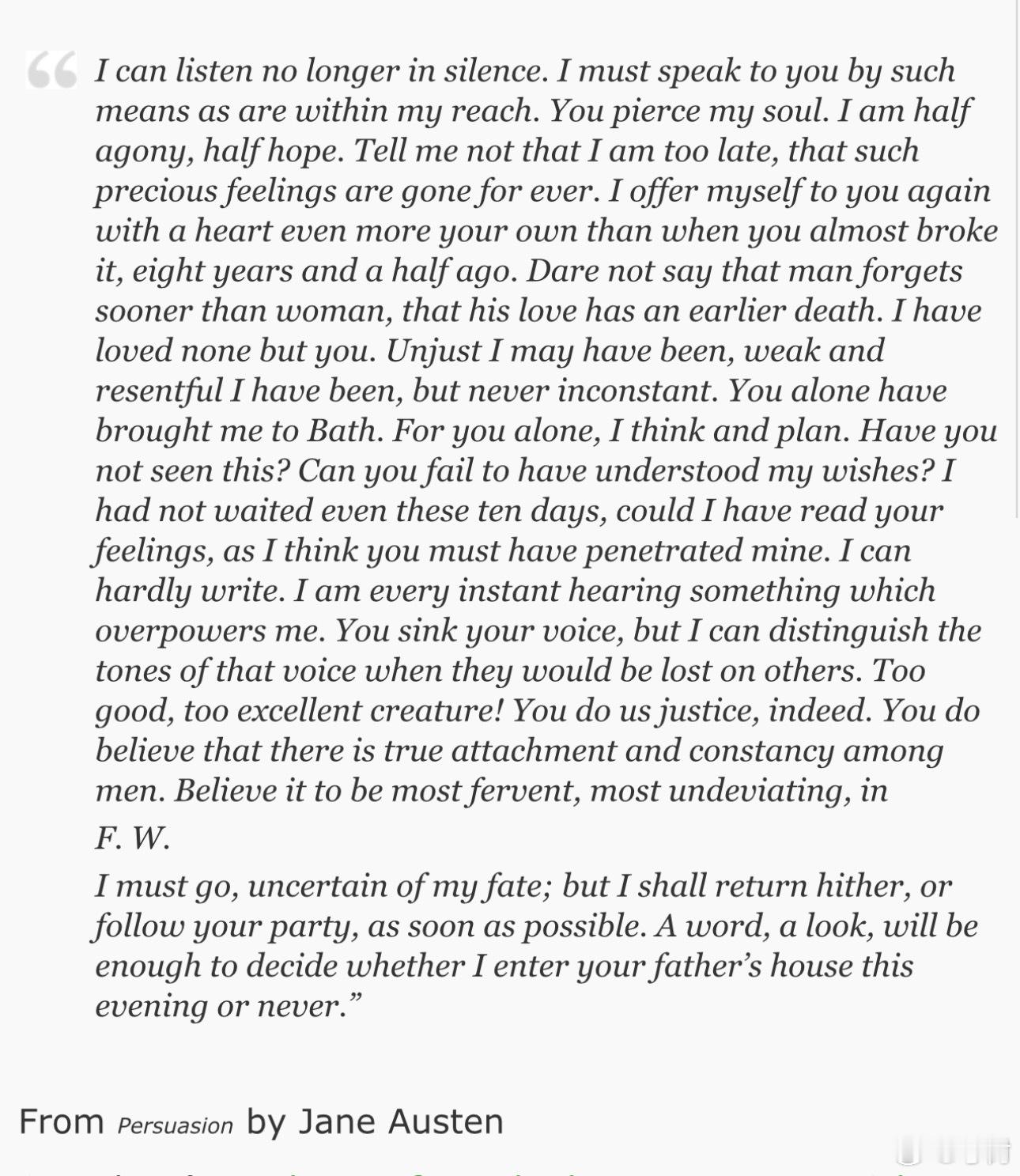 Awwwwwww"You pierce my soul. I am half a
