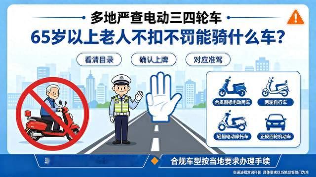多地严查电动三四轮车，65岁以上老人不扣不罚能骑什么车？