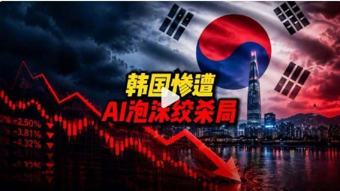 【韩国散户深陷 AI 泡沫】近日，韩国 AI 存储板块行情崩塌，综指大幅回撤多次