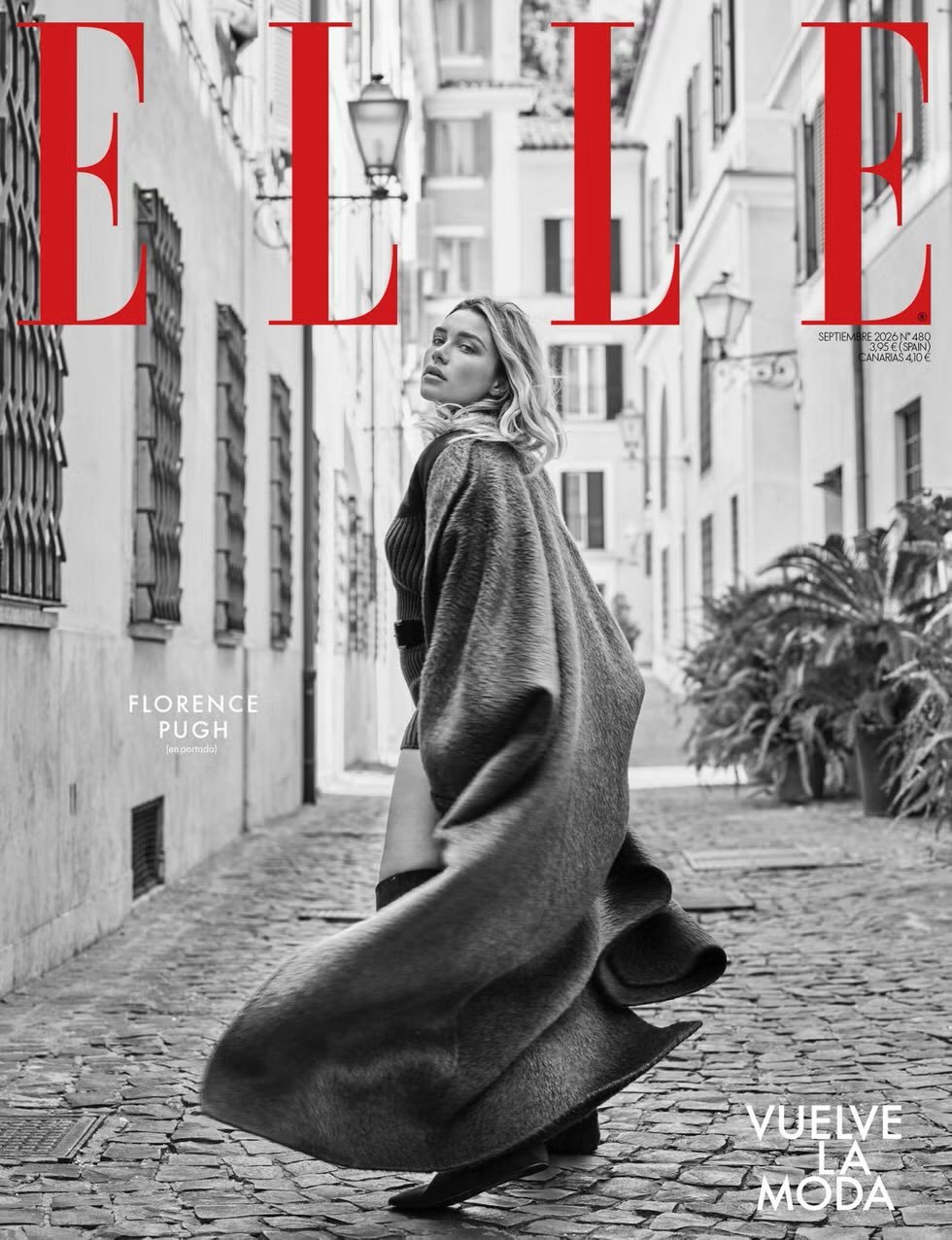 弗洛伦丝·皮尤登上《Elle》西班牙版九月号封面摄影师：Mariano Viva