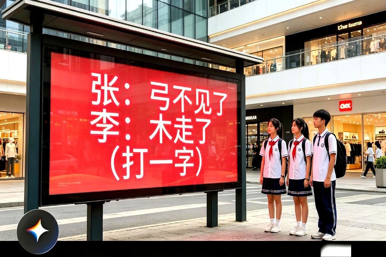 这道字谜真有点“反向操作”，看着像送分题，结果三个高中生围着纸条挠头半天都没整明