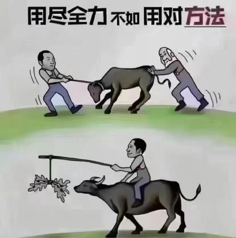 认知：比勤奋更重要。
赛道：比努力更重要。
方向：比方法更重要。
用尽全力，不如