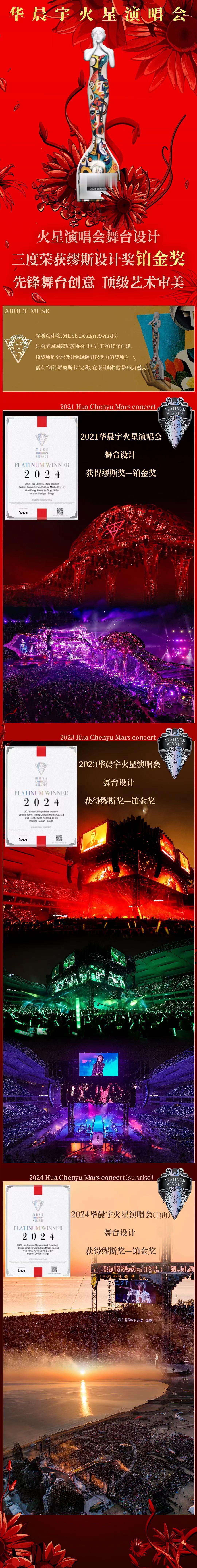 #华晨宇演唱会三获缪斯设计奖##华晨宇偏偏你最争气#火星演唱会舞台设计在2021