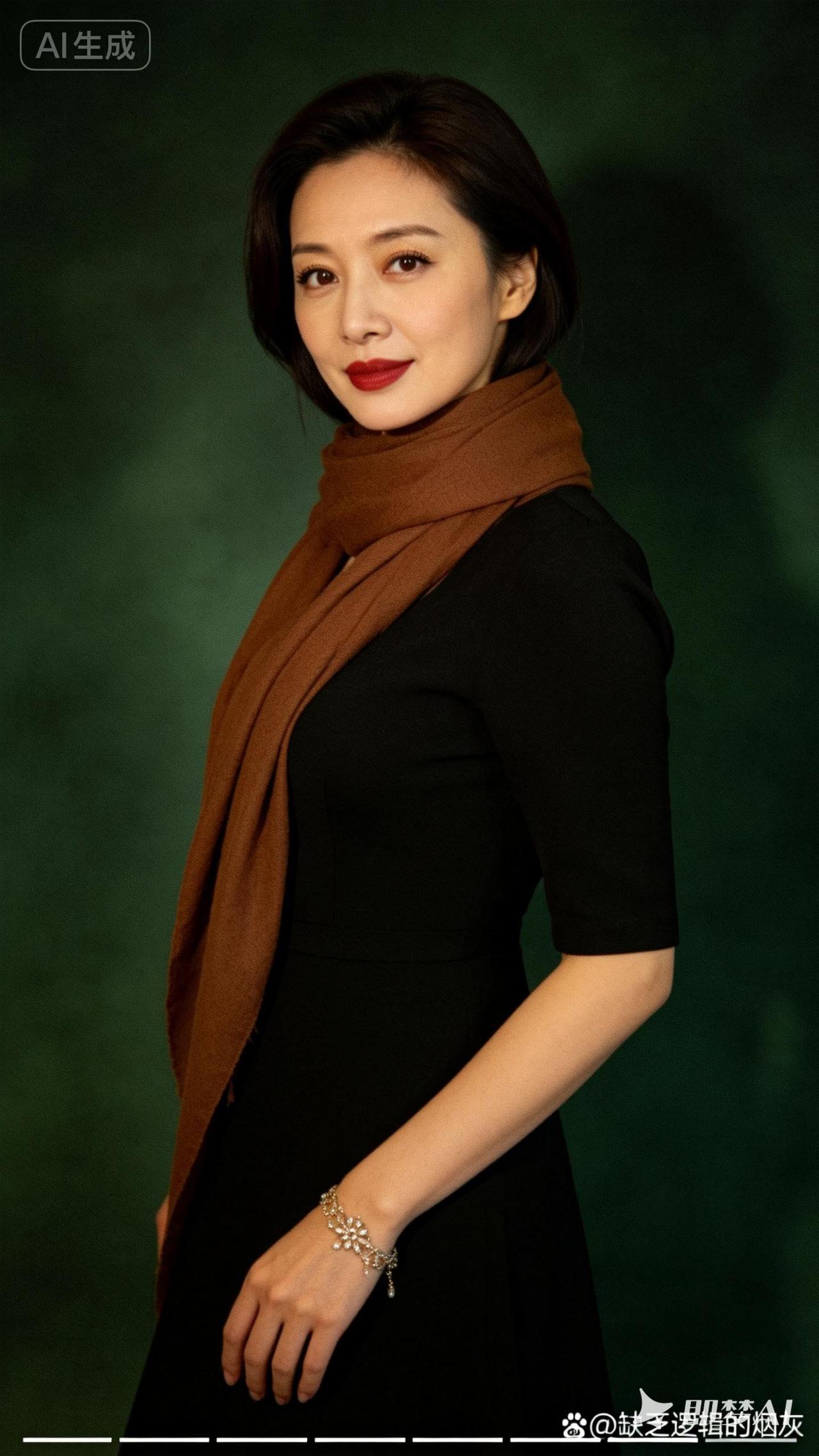 优雅气质，红唇黑裙，尽显女性魅力