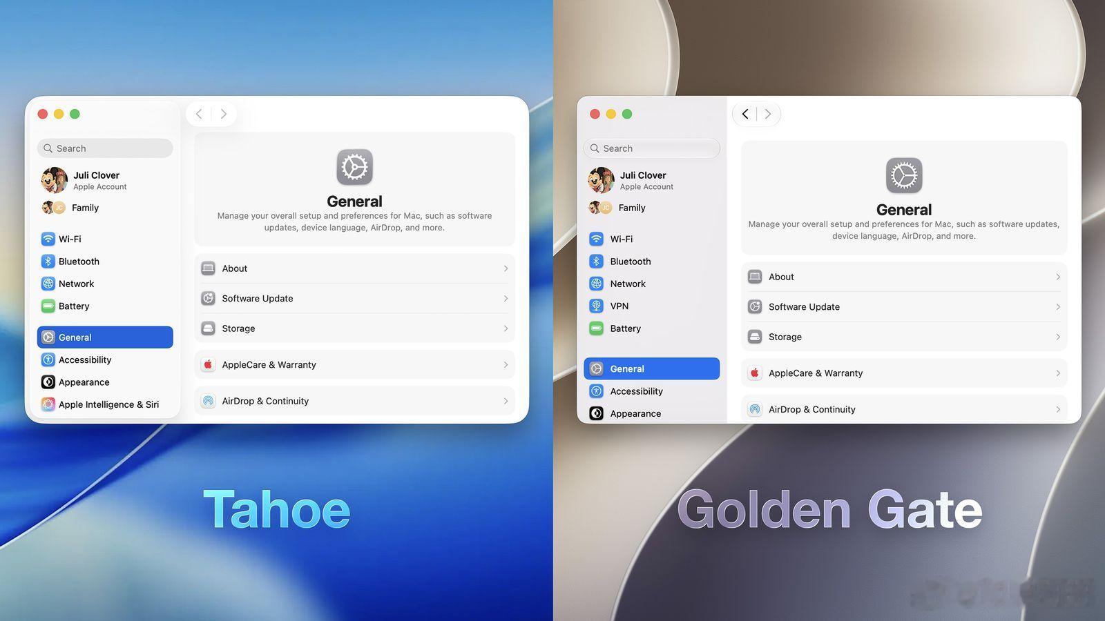 液态玻璃界面随 macOS Tahoe系统推出之初，Apple就因这套设计在Ma