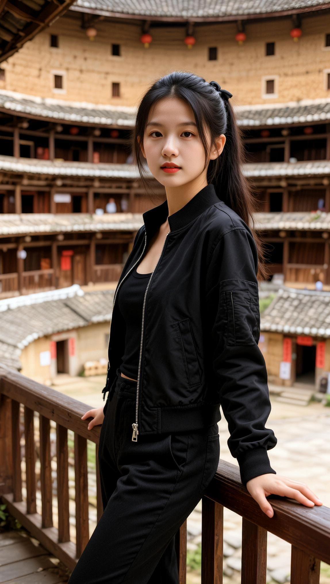 土楼酷飒照 抖音ai创作