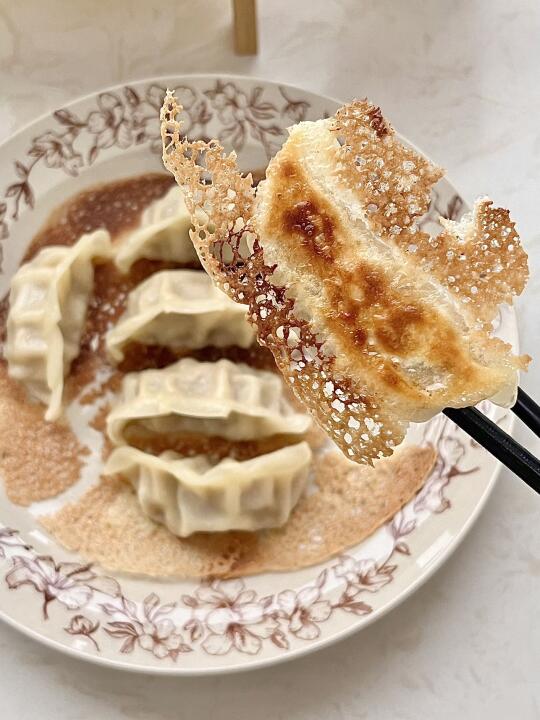 懒人囤啊！不用解冻的冰花煎饺绝了！！