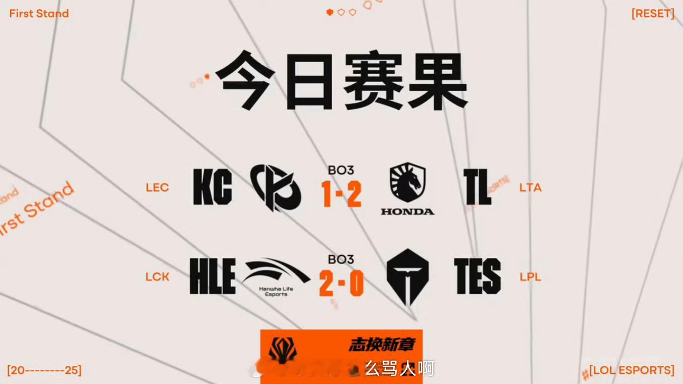 2025全球先锋赛循环赛 今日赛果，明日赛程KC 1-2 TLHLE 2-0 T
