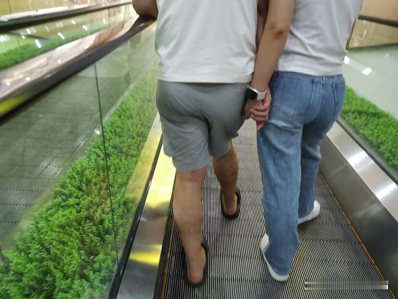 既是夫妻，
又是兄弟。
在外牵手同行，
在家携手共进。