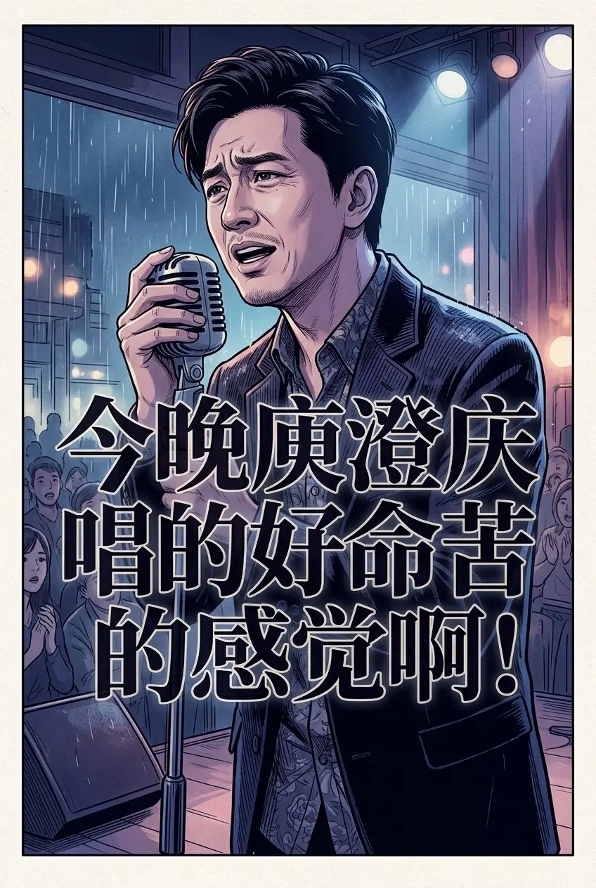 今晚庾澄庆唱的好命苦的感觉啊!