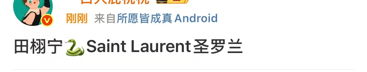 田栩宁高奢代言瓜网传田栩宁代言圣罗兰网传田栩宁代言圣罗兰，可以，[嘻嘻][嘻嘻]