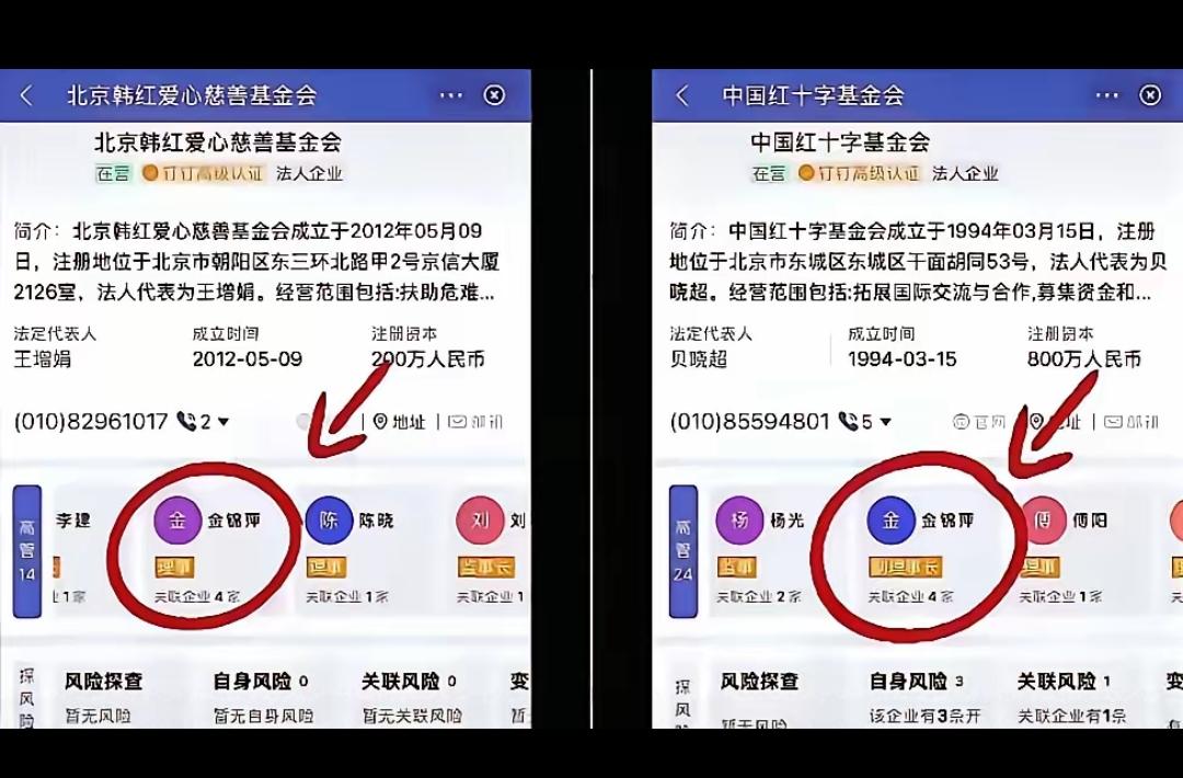 不少网友看完两家公益机构重叠任职信息心里五味杂陈，大家当初主动给韩红基金会捐款，