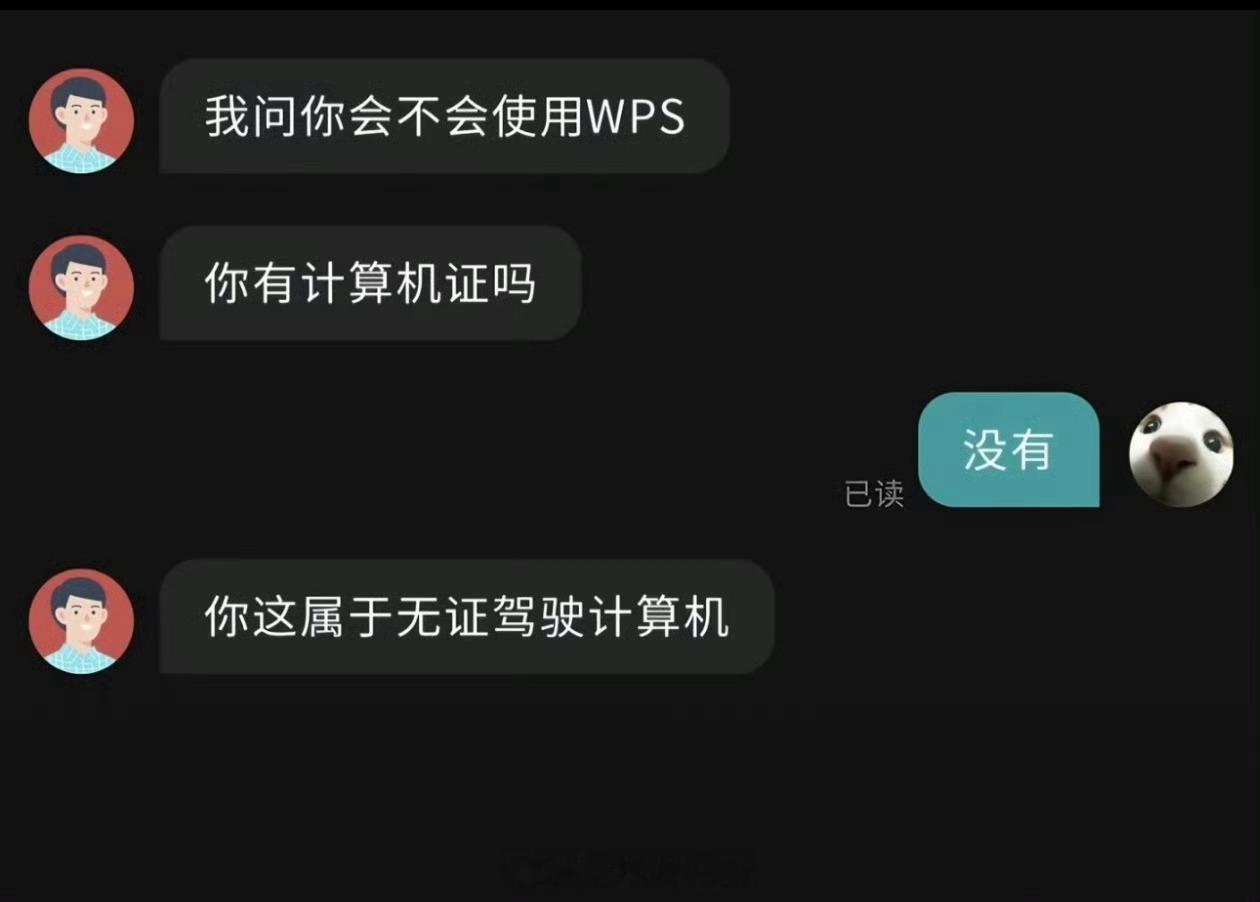 两字神了面试因无证驾驶计算机被拒了