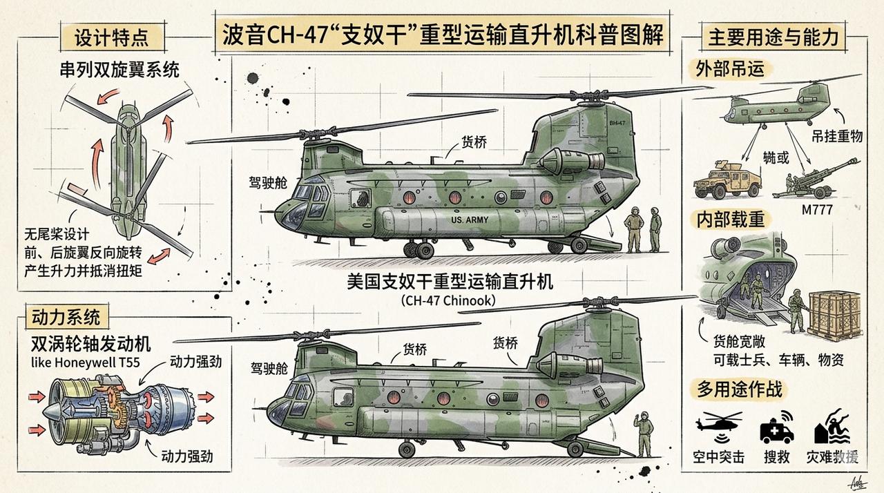 美国支奴干直升机有多狂？

配备独特的双旋翼，可以单脚悬停在山崖之上，堪称直升机
