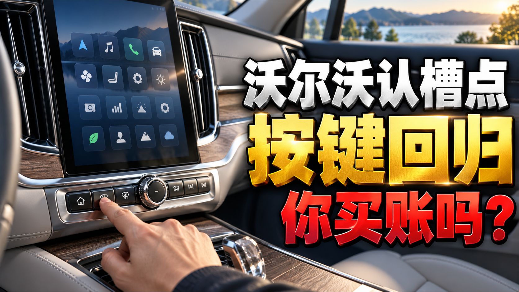 沃尔沃承认大屏塞满功能是槽点，物理按键加回来你买账吗？