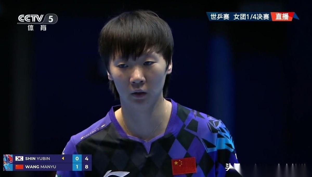 随着一场3-0，世乒赛首个四强诞生，孙颖莎连丢两局，王曼昱11/1的比分，直接给