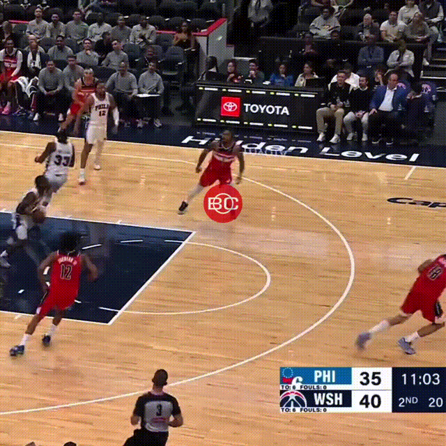 这个球真的给我看震惊了，恩比德，已经彻底跳不起来了是吗？76人加时战胜奇才恩比德