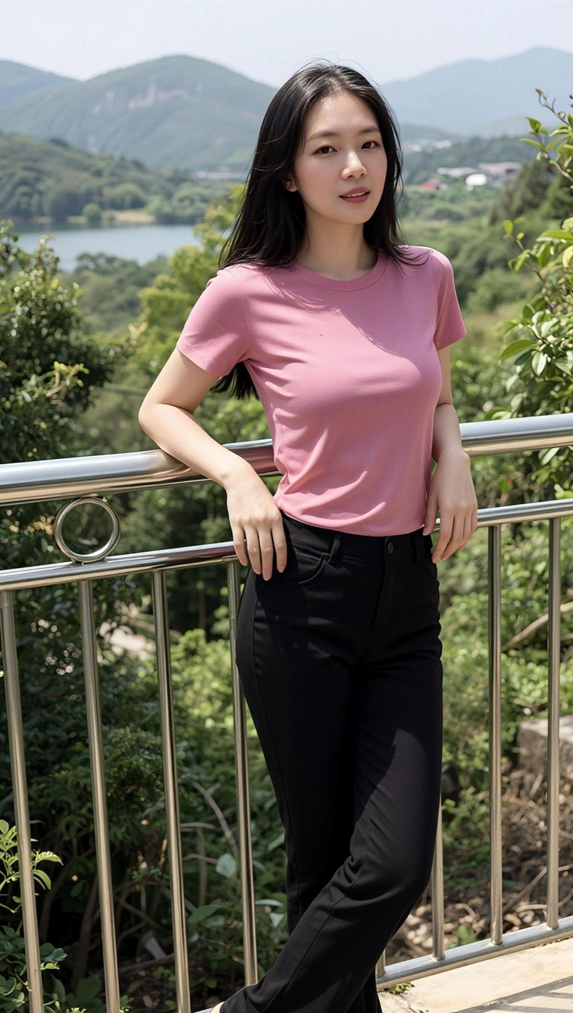 AI湖畔生活照 少女写真 甜美女孩 穿搭今日分享