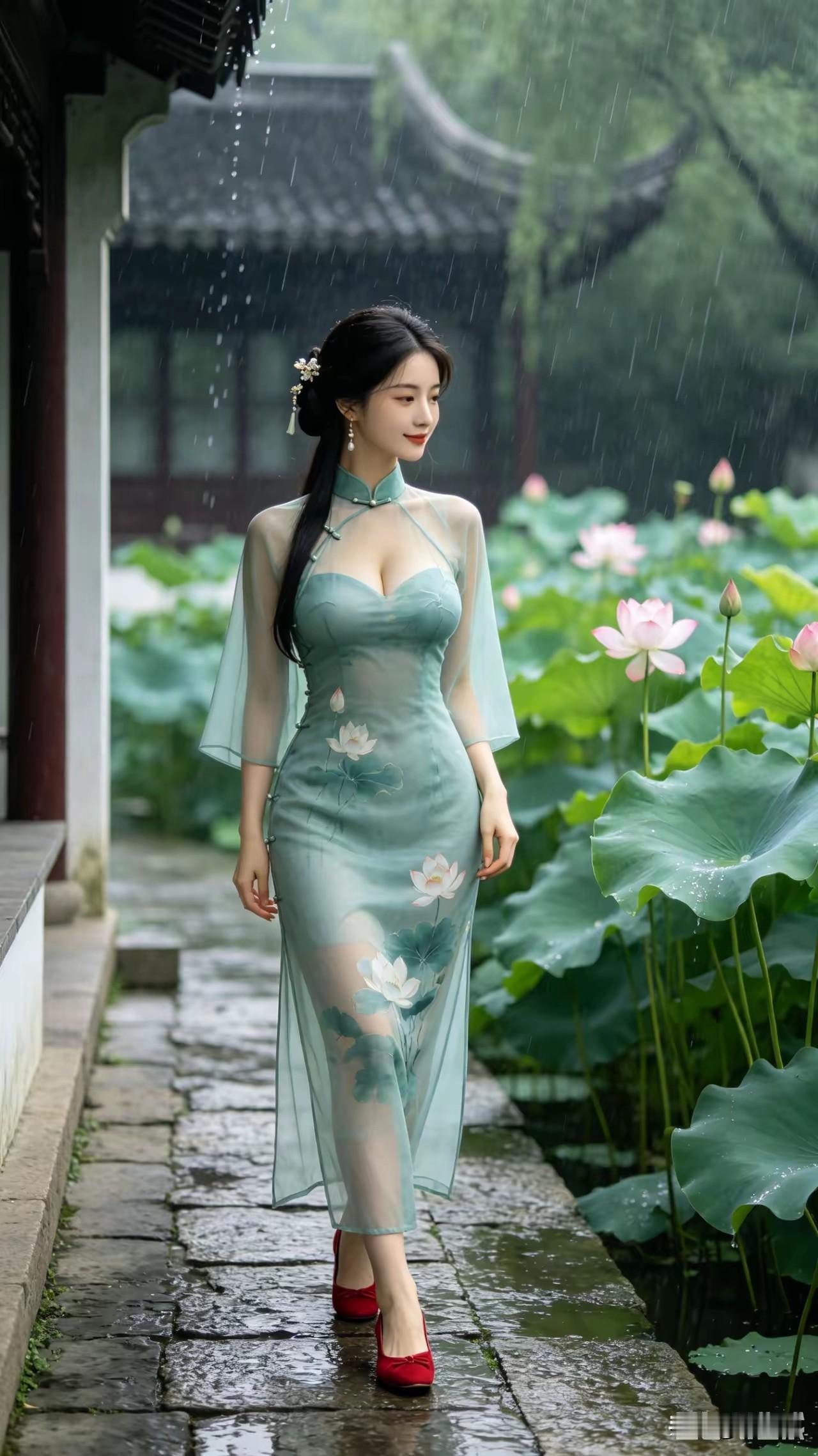 旗袍雅致，国风古韵。
身姿妙慢，动人诗篇。
江南水乡，流动风景。
温婉如初，优雅