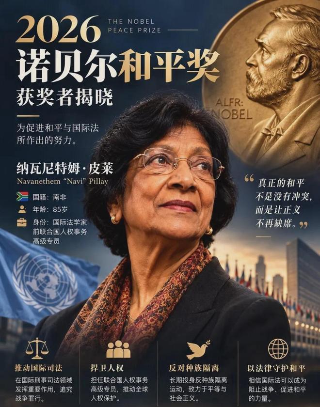 特朗普又怒了，诺贝尔和平奖又没给他。2026年的诺贝尔和平奖给了南非人，85岁的
