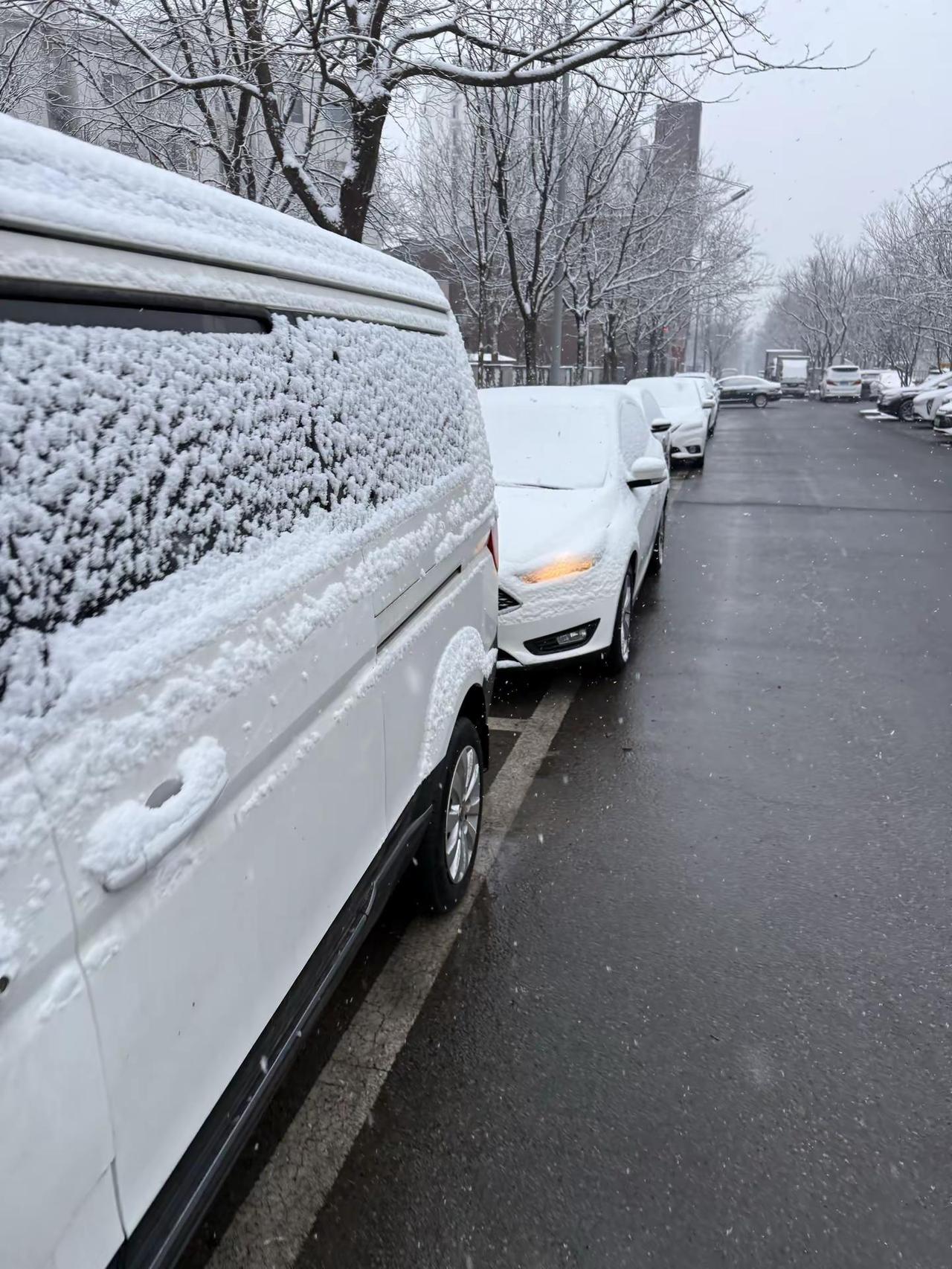 大雪纷飞，白雪皑皑银装素裹诉我情怀。路上