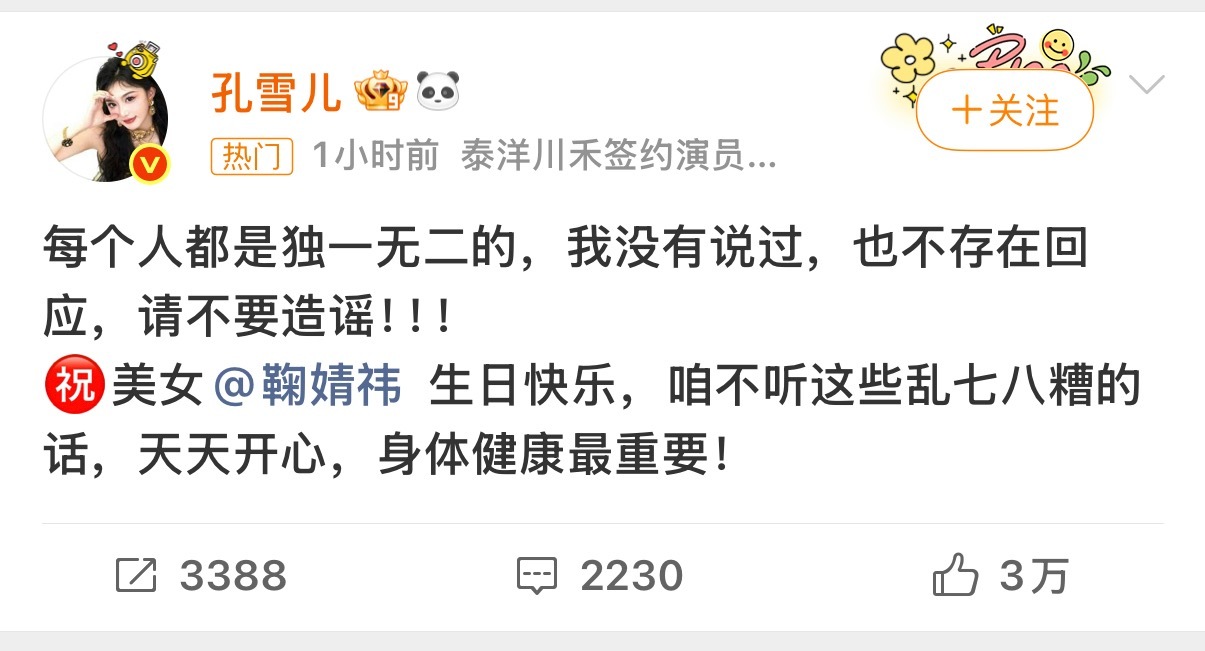 孔雪儿咋了？谁说像了，我咋看不懂。 